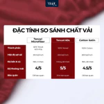Bộ ga gối 4 món nệm kích thước 1m8x2m Lụa Tencel 60s Mướt Home cao cấp, mềm, mịn, mát, 2 vỏ gối nằm, 1 vỏ gối ôm, 1 ga — ảnh 6