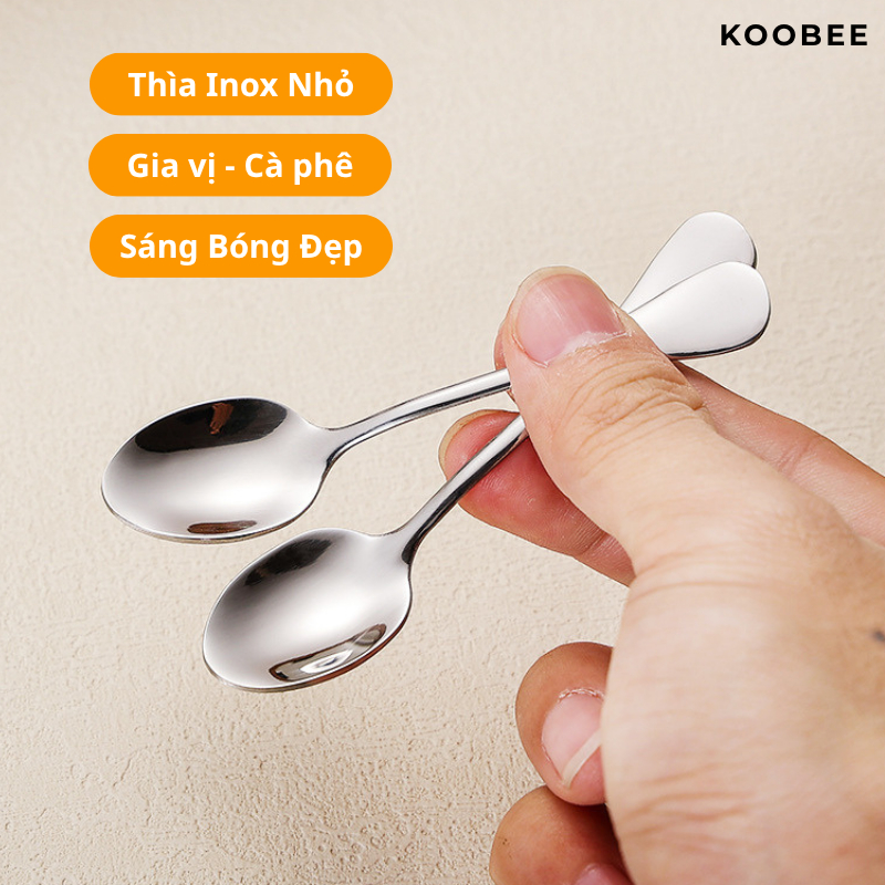 Muỗng Thìa Inox Nhỏ KOOBEE – Thìa Cà Phê, Múc Gia Vị, Muối, Bột, Nước Chấm, Ăn Sữa Chua, Tráng Miệng 1010