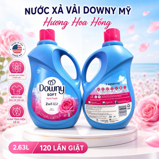 Nước Xả Vải Downy Mỹ 2.6L – April Fresh & Clean Breeze – Mềm Vải, Thơm Lâu, 120 Lần Giặt