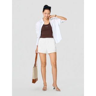 Quần shorts nữ kaki YODY form Regular vải cotton mướt mịn thấm hút mồ hôi tốt  WCCS26A001