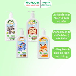 Sữa Tắm Gội Cho Bé Etsuko 600ml Dưỡng Ẩm Kháng Khuẩn Tràm Trà Keo Ong Shea Dream Sweet Pampering