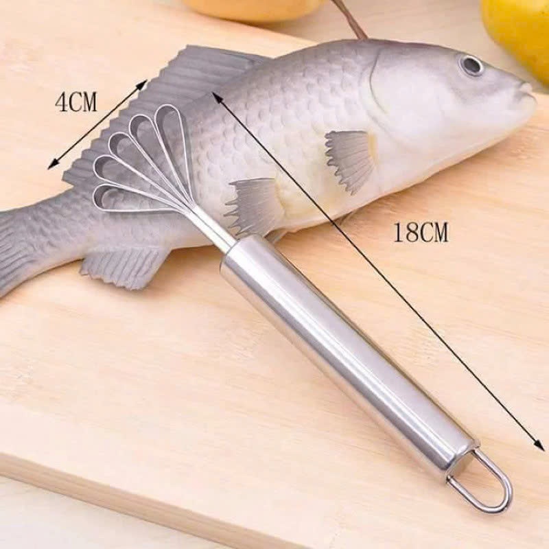 Nạo Dừa Sợi HoàngNam Living, Dụng Cụ Bào Dừa, Đánh Vẩy Cá Chất Liệu Inox Cán Cầm Dài Có Móc Treo