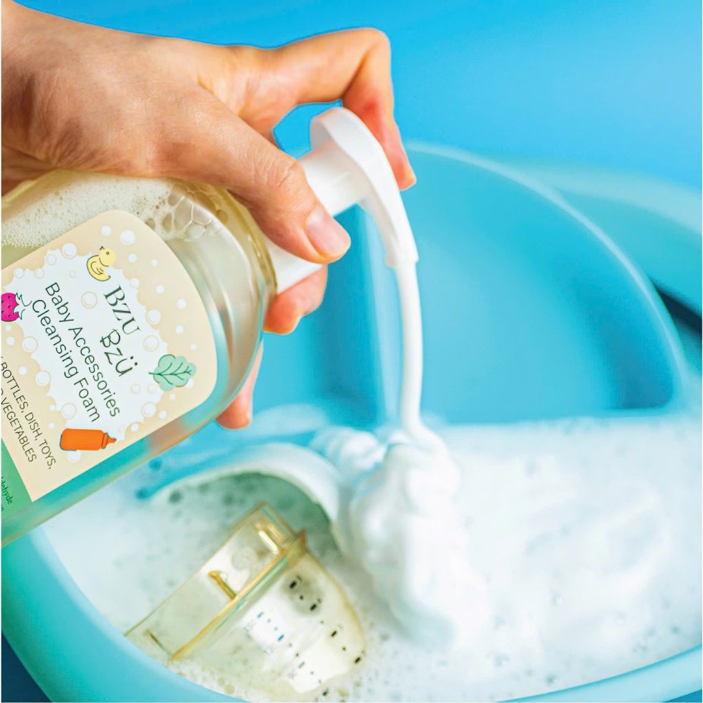[PHIÊN BẢN MỚI] Nước Rửa Bình Sữa Bzu Bzu Không Mùi  - Chai 500ml Chiết Xuất Hữu Cơ Cho Bé - Cocoro Baby