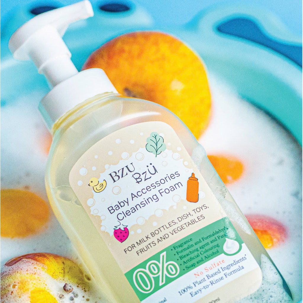[PHIÊN BẢN MỚI] Nước Rửa Bình Sữa Bzu Bzu Không Mùi  - Chai 500ml Chiết Xuất Hữu Cơ Cho Bé - Cocoro Baby