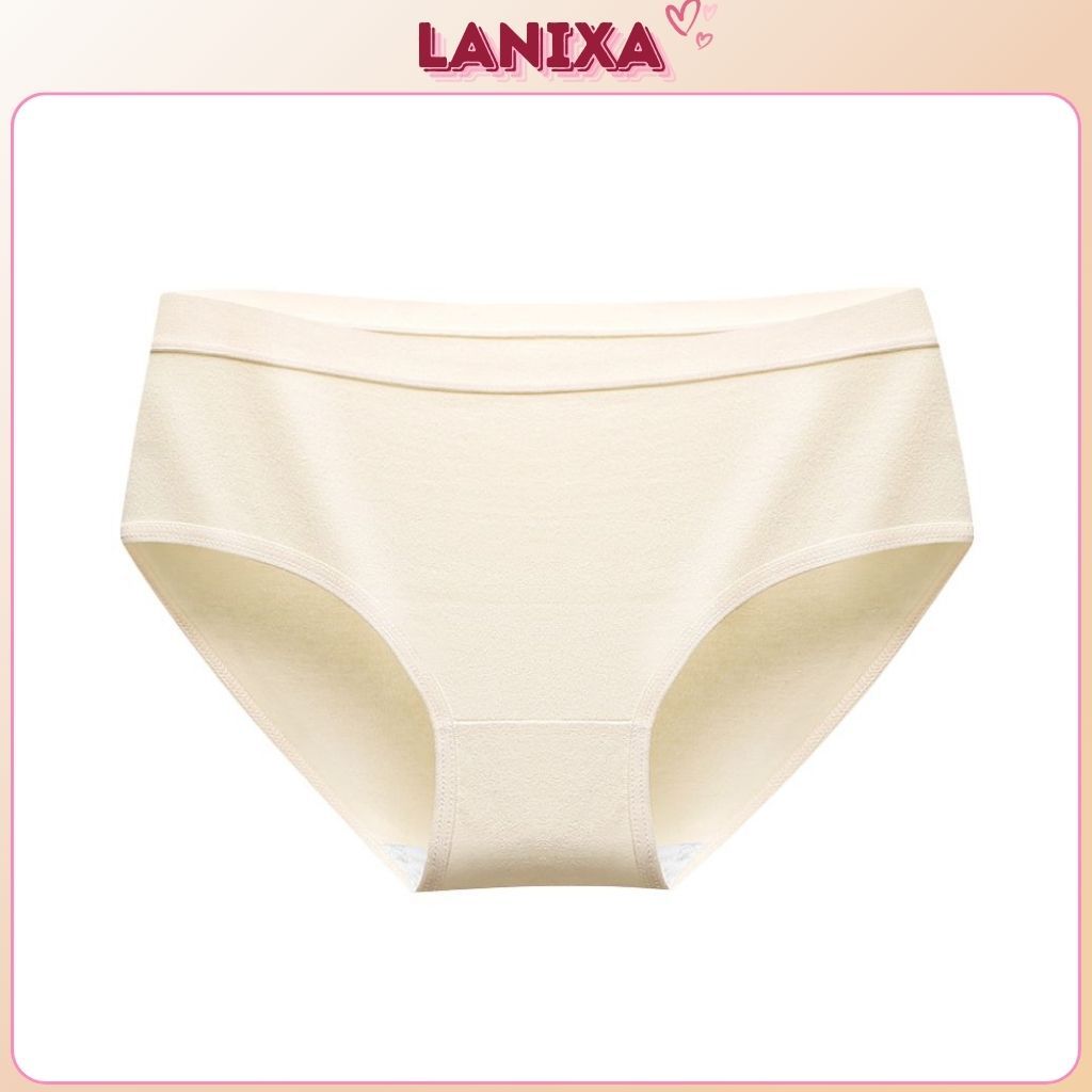 Quần lót nữ cotton cạp vừa ôm mông gợi cảm đáy lót 2 lớp kháng khuẩn khử mùI thoáng khí LANIXA L2020