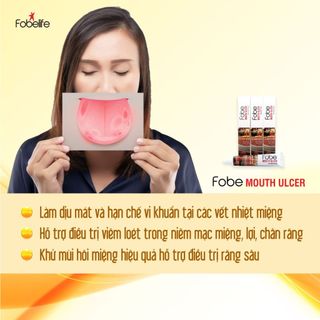 Gel Nhiệt Miệng Fobe - tuýp 10g, Giảm Đau Nhanh, Chống Viêm Loét Miệng Từ Thiên Nhiên, Đạt Chuẩn GMP