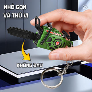Móc Khóa Rút Dây Máy Cưa Mini Chainsaw - Đồ Chơi Móc Treo Chìa Khóa, Phụ Kiện Balo, Túi Sách Trang Trí Chất Liệu An Toàn