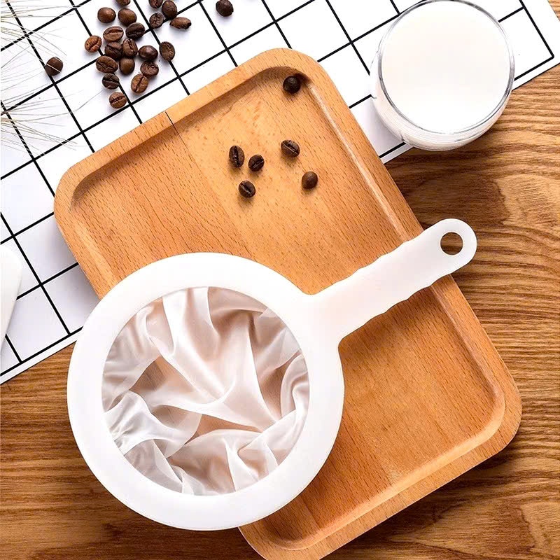 Vợt Lọc Sữa Đậu Nành 200 Lỗ Mịn, Cà Phê, Nước Ép, Sữa Hạt, Trà Tiện Dụng, Rây Lưới Lọc Mịn