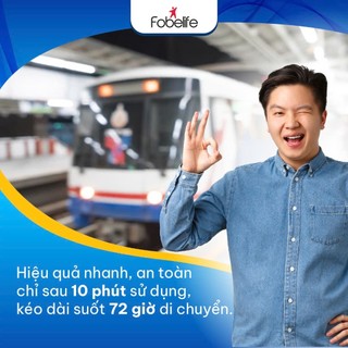 Miếng Dán Chống Say Tàu Xe Motion Fobelife - Giảm Đau Đầu Chóng Mặt, Buồn Nôn Mệt Người Hộp 10 Miếng