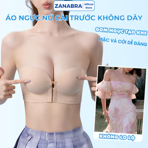 Áo Lót, Áo Ngực Nữ,chống tụt Cài Trước đệm dày 4cm, siêu nâng, tạo khe, mặc váy đầm, cúp, hở vai không lộ ZANABRA A806
