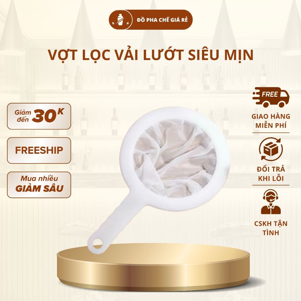 Vợt Lọc Sữa Đậu Nành 200 Lỗ Mịn, Cà Phê, Nước Ép, Sữa Hạt, Trà Tiện Dụng, Rây Lưới Lọc Mịn