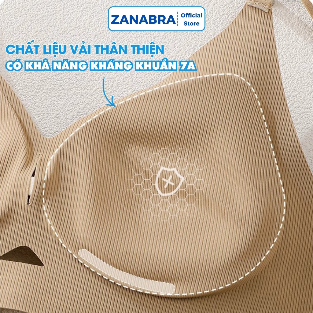 Áo Lót Áo Bra Nữ Bra Chất Su Mỏng Không Gọng Có Mút Đệm Hình Giọt Nước Gom Quả Chống Xệ ZANABRA A1289