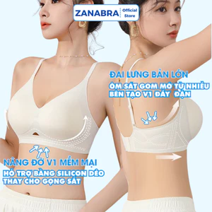 Áo Lót Áo Bra Nữ Bra Chất Su Mỏng Không Gọng Có Mút Đệm Hình Giọt Nước Gom Quả Chống Xệ ZANABRA A1289