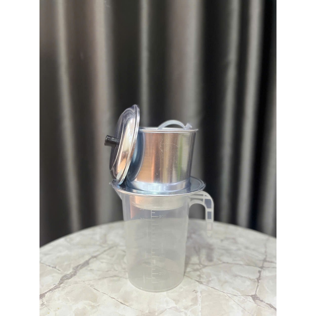 Combo phin cà phê 200g và ca đong 1L, combo dụng cụ pha cà phê tiện lợi tại nhà