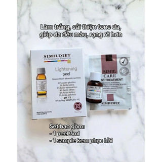 Tinh chất peel trắng da, mờ thâm nám tàn nhang, giảm sắc tố Simildiet Lighteing Peel (3ml)