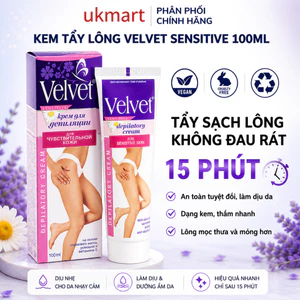 Kem Tẩy Lông Velvet Sensitive 100ml Chính Hãng An Toàn Cho Da Nhạy Cảm Tẩy Sạch Hiệu Quả