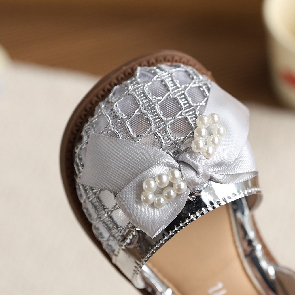 Bella Neman Dép sandal bé gái lưới ngọc, đế mềm êm chân, chống trượt đi chơi mùa hè