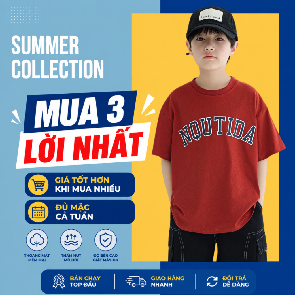 Áo Thun Ngắn Tay Mùa Hè Cho Bé Trai, Bé Gái In Hình Năng Động, Cổ Tròn B638 | JJ Kids Fashion