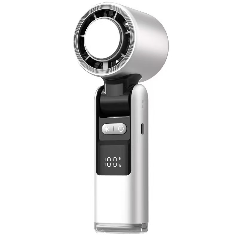 Quạt Cầm Tay Cao Cấp K801 Có Sò Lạnh  1-199 Cấp  Gió Mạnh, Gấp Gọn Tiện Lợi Tặng Kèm Dây Đeo  Pin1200mah/1800mah
