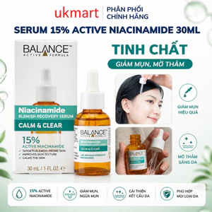 Serum ngừa mụn mờ thâm Balance Active Formula Niacinamide 15% Blemish Recovery 30ml