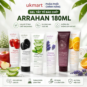 Gel Tẩy Tế Bào Chết Arrahan 180ml Peeling Gel Hương Táo, Than Hoạt Tính, Hương Bưởi, Aroma