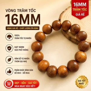 Trầm Hương Bình An - Vòng Tay Trầm Tốc Việt Nam Tròn Đơn 16mm | Bản Lĩnh Doanh Nhân, Tài Lộc Hưng Thịnh