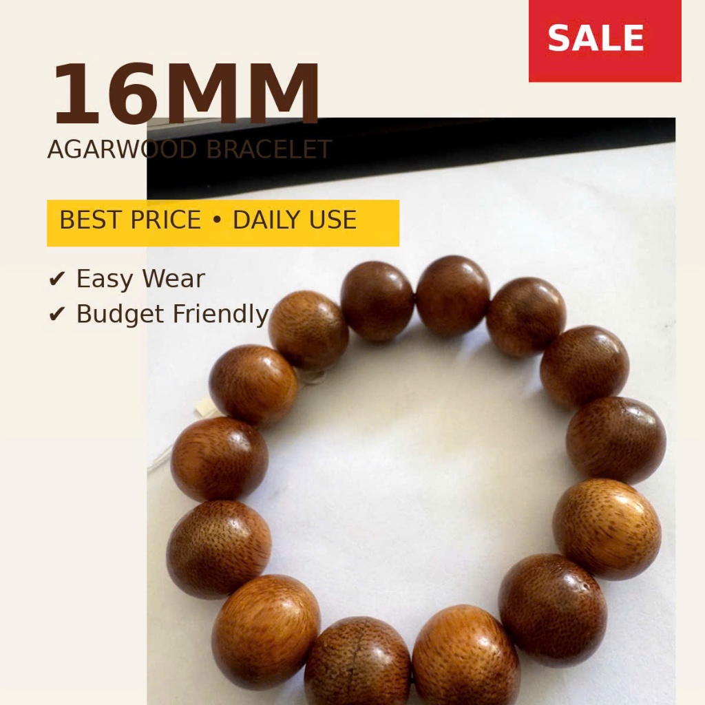 Trầm Hương Bình An - Vòng Tay Trầm Tốc Việt Nam Tròn Đơn 16mm | Bản Lĩnh Doanh Nhân, Tài Lộc Hưng Thịnh