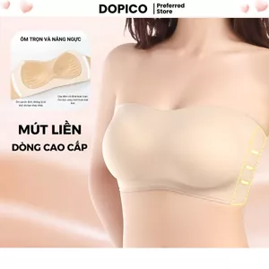 Áo Cúp Ngực Mút Liền Cao Cấp Viền Silicon Chống Tụt, Áo Lót Tàng Hình Ôm Nâng Tự Nhiên DOPICO AG86