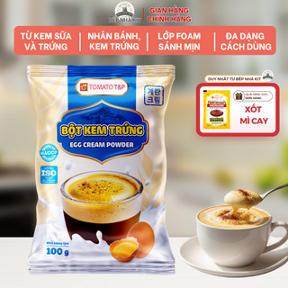 Bột Kem Trứng Pha Chế Tomato T&P Gói 100g Foam Kem Trứng, Cà Phê Kem Trứng, Nhân Bánh Su Kem - KT72