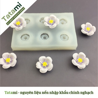 Khuôn nến khuôn hoa anh đào nhỏ silicon làm tạo hình Tatami