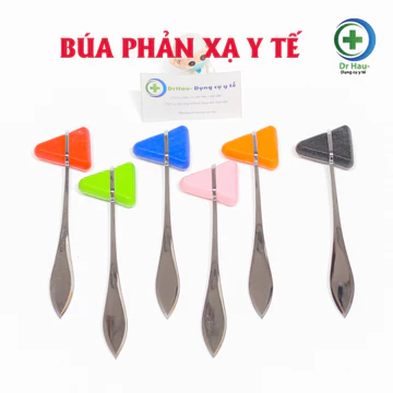 Búa phản xạ y tế đầu cao su tam giác kích thước dài 19 cm gõ phản xạ và hỗ trợ thăm khám lâm sàng y khoa GREEMED