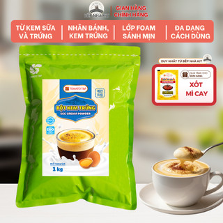 Bột Kem Trứng Tomato T&P 1kg Làm Kem Trứng Trà Sữa, Latte, Sữa Lắc, Pudding, Milk Foam- KT10