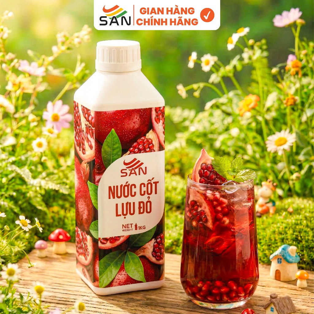 Syrup/siro XOÀI NON SAN Chai 1Kg, có mẫu thử 100ml, tặng công thức pha chế, hương thơm