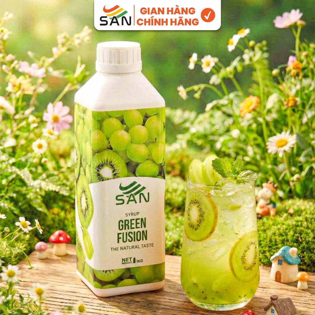 Nước cốt XOÀI SAN Chai 1Kg, có mẫu thử 100ml, tặng công thức pha chế, hương thơm, trái cây tự nhiên