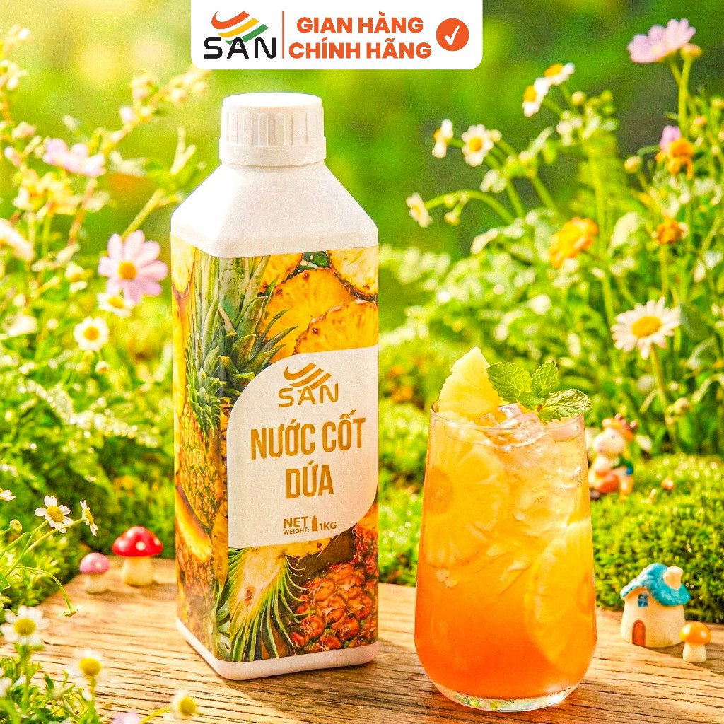 Nước cốt ĐÀO SAN Chai 1Kg, có mẫu thử 100ml, tặng công thức pha chế, hương thơm, trái cây tự nhiên