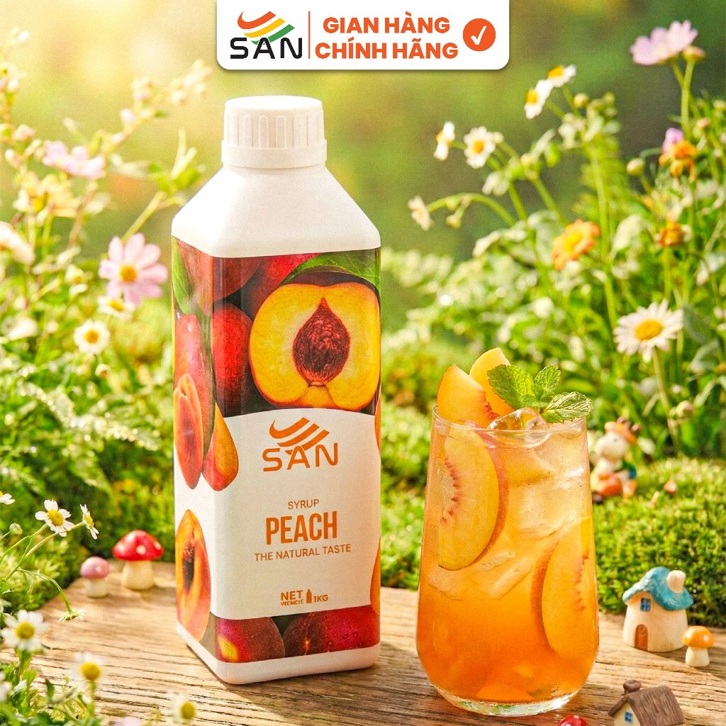 Nước cốt XOÀI SAN Chai 1Kg, có mẫu thử 100ml, tặng công thức pha chế, hương thơm, trái cây tự nhiên