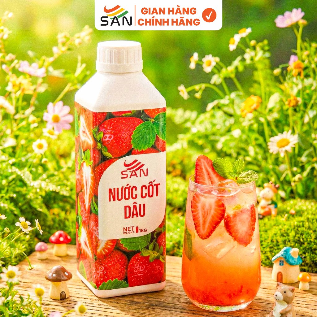 Nước cốt DƯA LƯỚI VÀNG SAN Chai 1Kg, có mẫu thử 100ml, tặng công thức pha chế, hương thơm