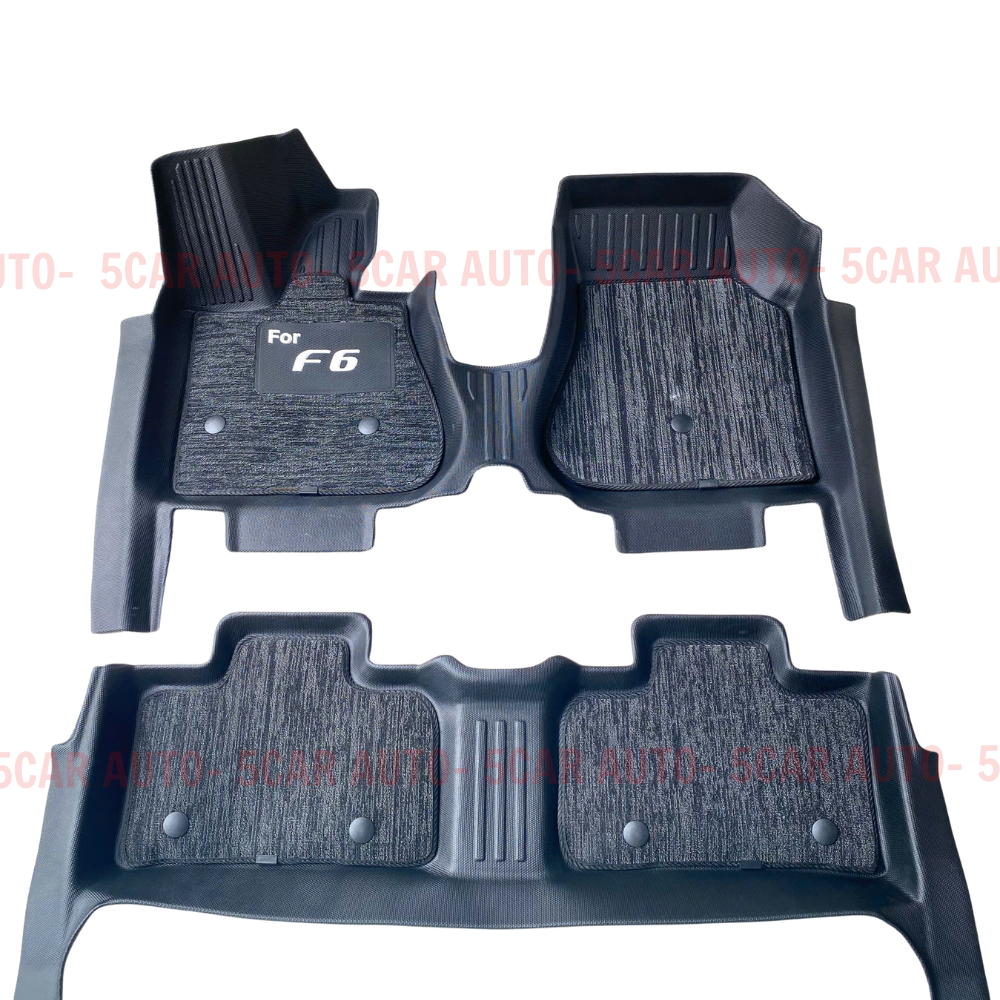 Thảm lót sàn NHỰA 5D KÈM RỐI XE VINFAST VF6 Hàng Nhựa đúc nguyên khối TPE siêu bền, dễ vệ sinh