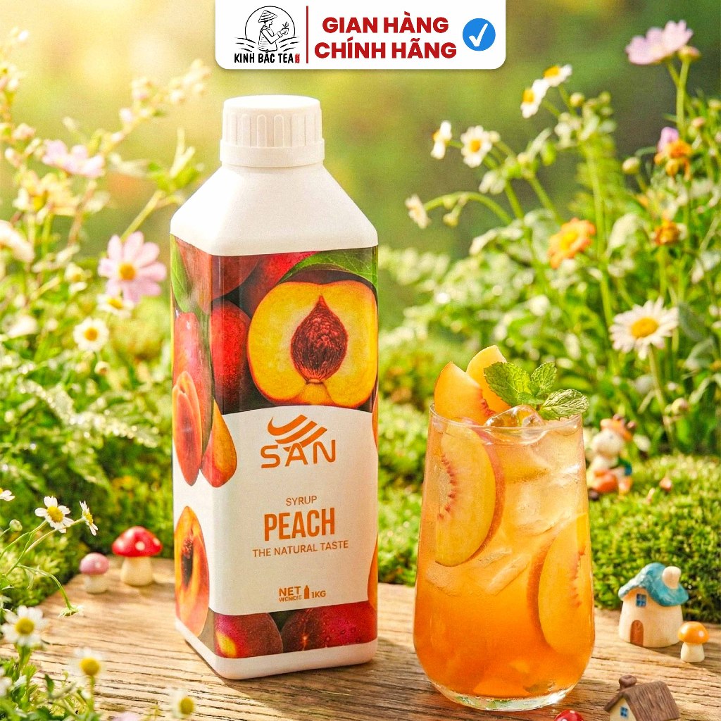 Syrup/siro trái cây SAN chai lớn 1Kg, có mẫu thử 100ml, tặng công thức pha chế, hương thơm nổi bật
