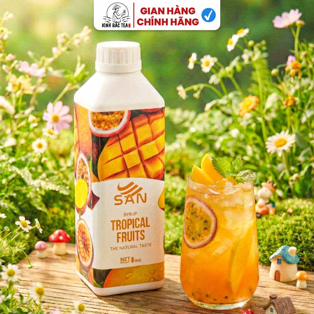 Nước cốt trái cây SAN, có mẫu thử 100ml, tặng công thức pha chế, hương thơm, trái cây tự nhiên