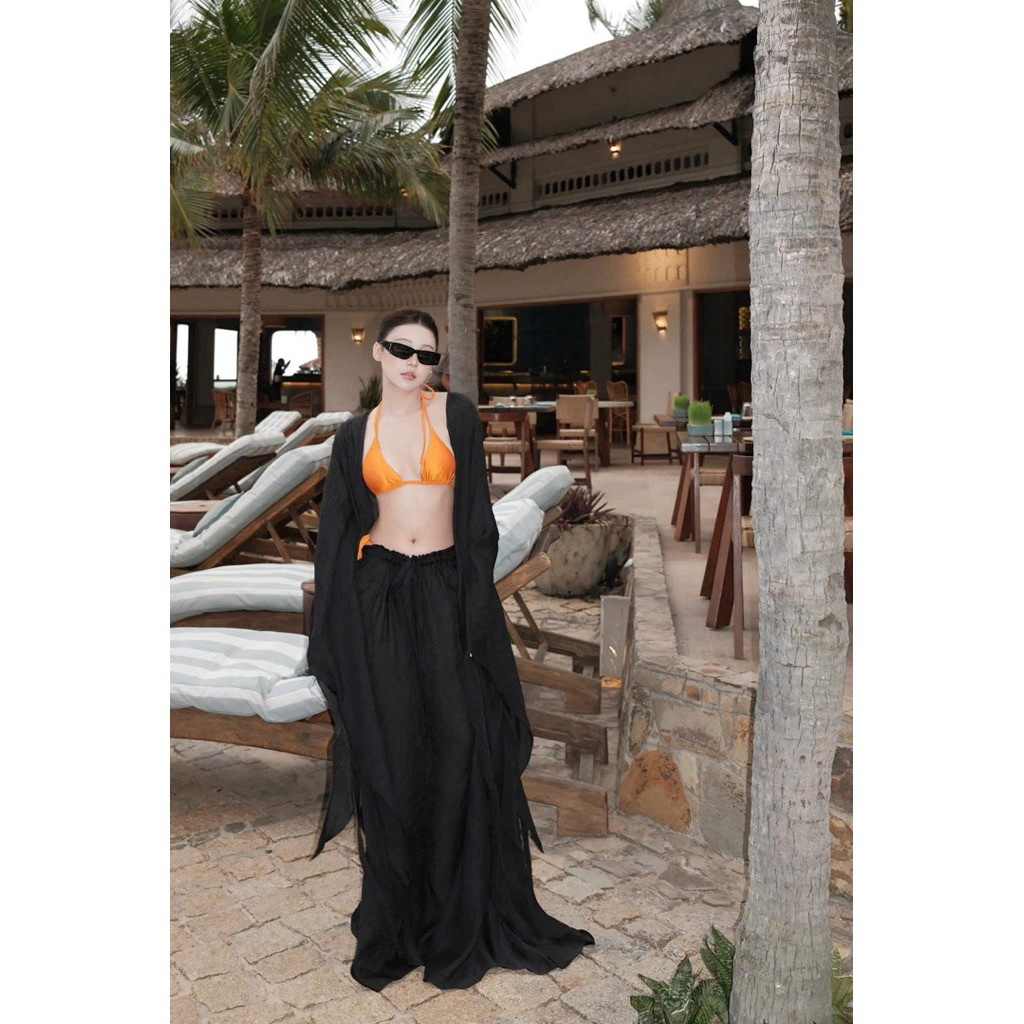 617 - Set Áo Choàng Kèm Quần Đi Biển Nữ ( Không Kèm Bikini ) | BigBuy360 - bigbuy360.vn