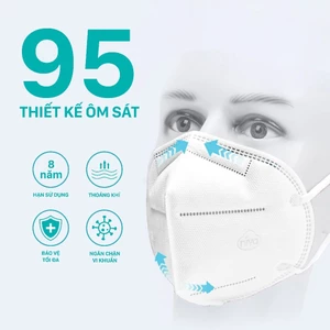 Khẩu Trang N95 Không Van MASK Combo 50 Cái 5 Lớp Lọc Bụi Mịn, Quai Đeo Mềm Mại