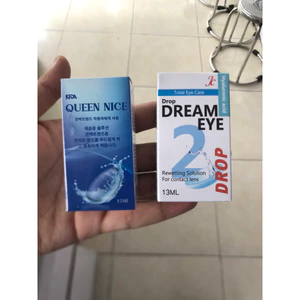 Nước Nhỏ Mắt Kính Áp Tròng Queen Nice & Dream Eye (13ml) - Giữ Ẩm, Hỗ Trợ Đeo Lens