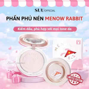Phấn Phủ Nén Kiềm Dầu MENOW RABBIT, Chống Nước, Che Phủ Hoàn Hảo SUUOFFICIAL