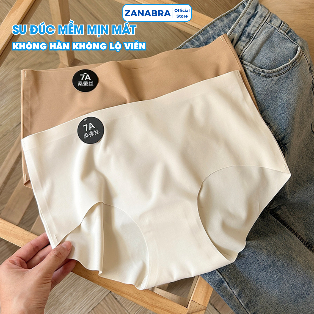 Set 4 Quần Lót Nữ Quần Chip Nữ Chất Su Đúc Lạnh Kháng Khuẩn Không Đường May Mỏng Nhẹ Thoáng Mát ZANABRA L618