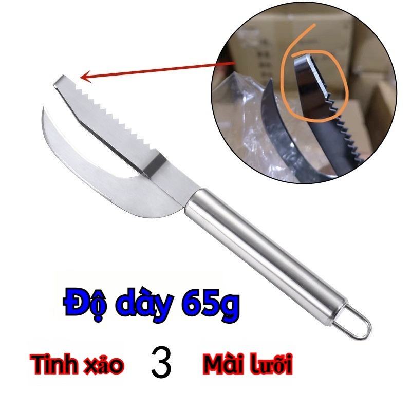 Dao Thái Cá Đa Năng Thép Không Gỉ - Cạo Vảy, Mổ Bụng, Lấy Nội Tăng Nhanh Chóng【Mua 2 tặng 1】