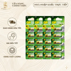 Pin A23 GP 12V Super Alkaline - vỉ 5 viên chất lượng cao dùng cho điều khiển cửa cuốn, ô tô..