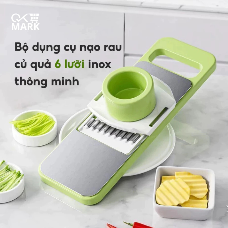 Bộ Dụng Cụ Bào Rau Củ Thái Lát – Bào Sợi KOOBEE Inox Không Gỉ, Đa Năng, An Toàn Không Lo Đứt Tay | 364