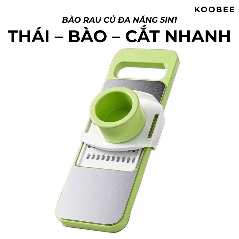 Bộ Dụng Cụ Bào Rau Củ Thái Lát – Bào Sợi KOOBEE Inox Không Gỉ, Đa Năng, An Toàn Không Lo Đứt Tay | 364