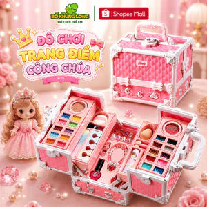 Đồ Chơi Cốp Trang Điểm Cho Bé BỐ KHỦNG LONG Vali Trang Điểm Nhiều Dụng Cụ An Toàn Bộ Quà Tặng Sinh Nhật Cho Bé Gái